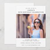Photo moderne simple Invitation de fête 50e annive (Devant / Derrière)