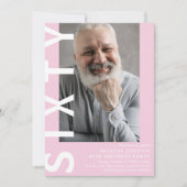 Photo moderne SIXTY 60th Birthday Party Invitation (Devant)