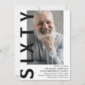 Photo moderne SIXTY 60th Birthday Party Invitation (Devant)