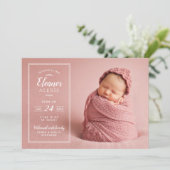 Photo moderne superposition bébé Faire-part de nai (Debout devant)