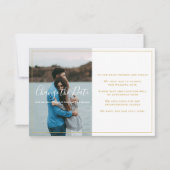 Photo moderne, texte or changer la carte de date (Devant)