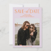 Photo moderne violet orange Enregistrer la carte D (Devant)