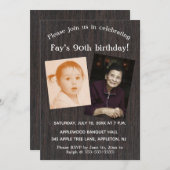 Photo modifiable Carte d'invitation de fête d'anni (Devant / Derrière)