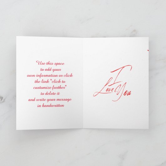 Photo modifiable Carte Saint-Valentin (Intérieur)