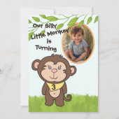 Photo Monkey Birthday Invitation (Devant)