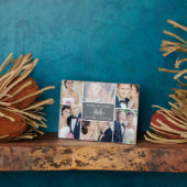 Photo Monogramme Collage ÉDITABLE Plaque de COULEUR avec (Côté)