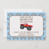 Photo Monster Truck Invitation Anniversaire (Dos)