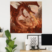 Photo Mosaic affiche de l'attaque au dragon volant (Bureau à domicile)