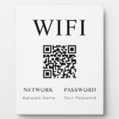 Photo Mot de passe Wifi minimal avec plaque de code QR (Devant)