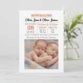 Photo Motif Peach Baby Faire-part (Debout devant)