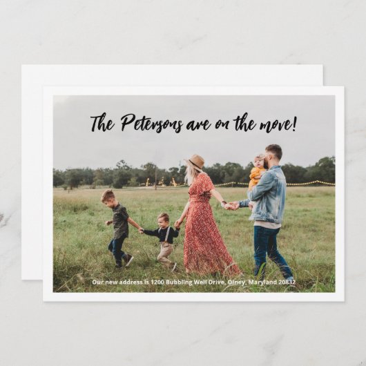 Photo Moving Faire-part (Devant / Derrière)