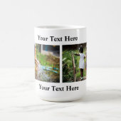 Photo Mug and Text avec 2 Photos/2 Lignes (Centre)