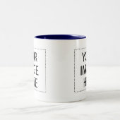 Photo mug - bleu marine 11oz modèle (Centre)
