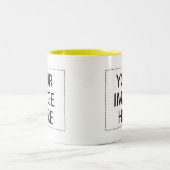 Photo mug - jaune modèle 11oz (Centre)