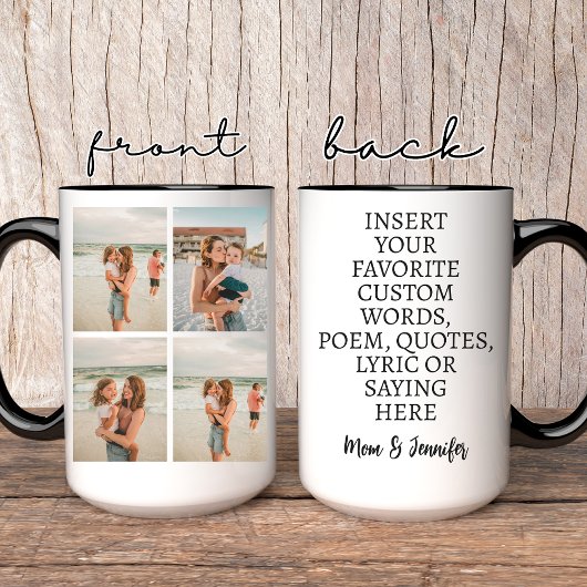 Photo Mug personnalisée pour maman, papa, enseigna