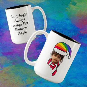 Photo Mug Rainbow Père Noël personnalisable
