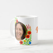 Photo Mug sur mesure avec Floral Design Cadeau pou (Devant gauche)