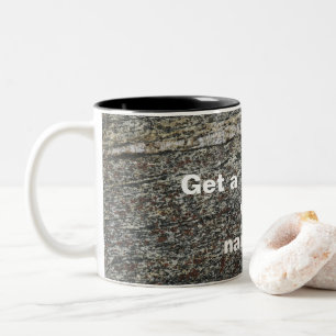 Photo mug texturée en pierre naturelle  Mug à de