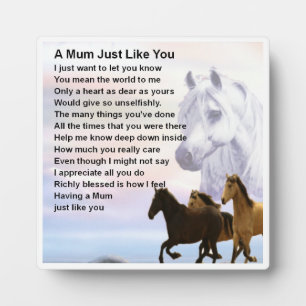Photo Mum Poem Plaque - Cheval Design