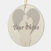 PHOTO NAMES DATUM AANGEPASTE Verloving Ornaments Keramisch Ornament (Links)