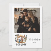 Photo Nativity Joy to the World Christmas Feestdagenkaart (Voorkant)