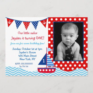 Photo Nautique Anniversaire Fête Invitation
