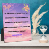 Photo Ne blâmez personne Plaque (Côté)