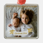 Photo Noël, Année, Ornement métallique (Devant)