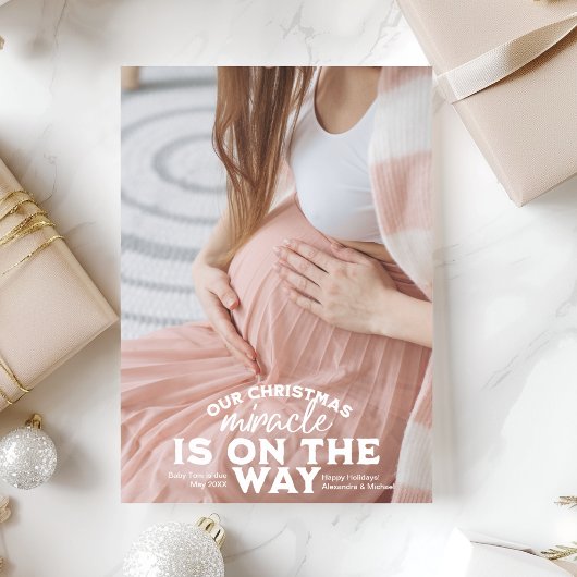 Photo Noël Grossesse Faire-part