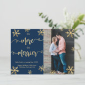 Photo Noël Grossesse Faire-part Cartes Marine (Debout devant)