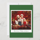 Photo Noël présente Green Holiday Invitation (Dos)