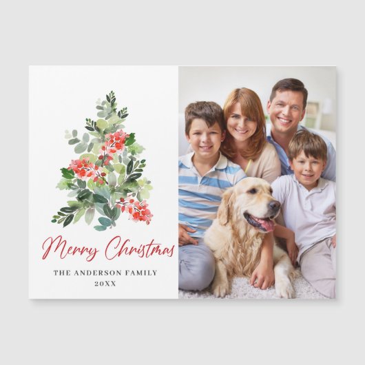 PHOTO Noël Salutation de vacances Carte magnétique (Devant)