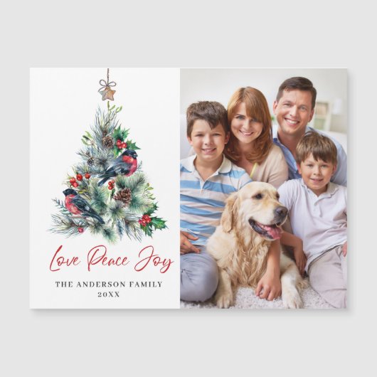 PHOTO Noël Salutation de vacances Carte magnétique (Devant)