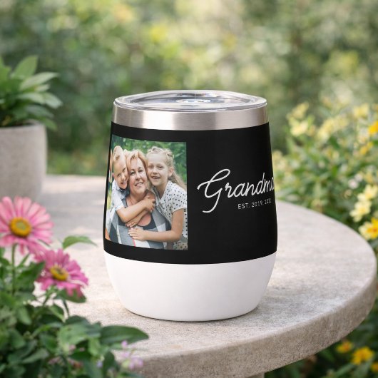 Photo noir de script établi de grand-mère