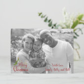 Photo noir et blanc - Carte Appartement de Noël - (Debout devant)