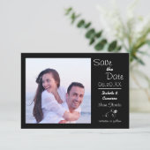 Photo noir horizontal - 3x5 Save the Date (Debout devant)