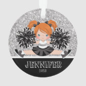 Photo Noir Personnalisée Ornament Cheerleader (dos)