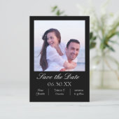 Photo Noir Vertical - 3x5 Save the Date (Debout devant)
