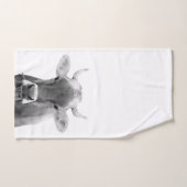 Photo noire et blanche de vache (Serviette à main)