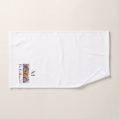 Photo nom de famille modèle initial bain à (Serviette à main)
