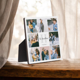 Photo Nom du monogramme de famille Plaque de calligraphi