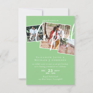 PHOTO Nous Avons Elopé Faire-part Réception Party