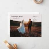 Photo : Nous Nous Marions Faire-part (Devant/Arrière en situation)