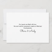 Photo Nouvel Enfant Cute Et Nom Faire-part de nais (Dos)