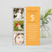 Photo numérique moderne Invitation d'anniversaire (Debout devant)