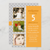 Photo numérique moderne Invitation d'anniversaire (Devant / Derrière)