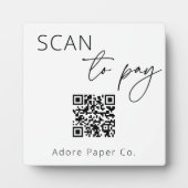 Photo Numériser pour payer le code QR Plaque de signalis (Devant)