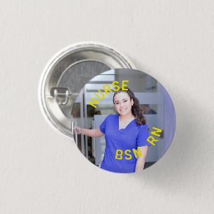 photo nurse bsn rn Small 1¼ Inch circle Ronde Button 3,2 Cm