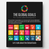 Photo Objectifs globaux SDG 2030 Tabletop Plaque de l'ON (Devant)