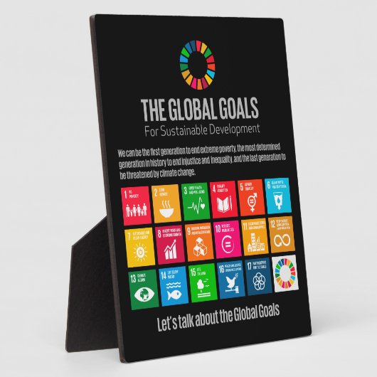 Photo Objectifs globaux SDG 2030 Tabletop Plaque de l'ON (Côté)